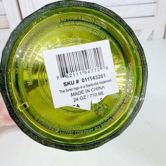 Starbucks Lime Kaleidoscope Iridescent Tumbler Cup With Straw Lid 24oz Venti - Picture 8 of 9